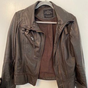 All Saints Leather Jacket - brown